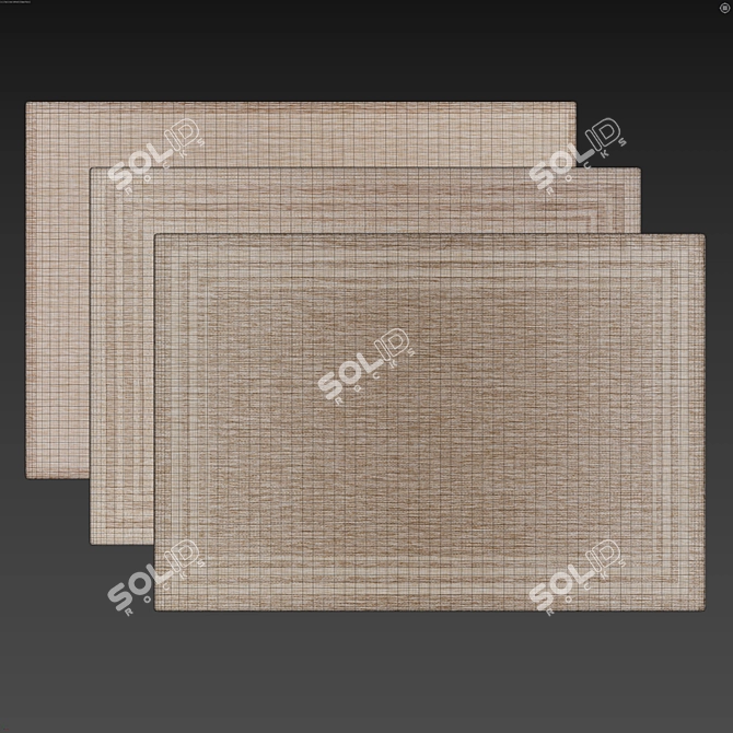 Geometric Jute Rugs Bundle - 4K 3D model image 5