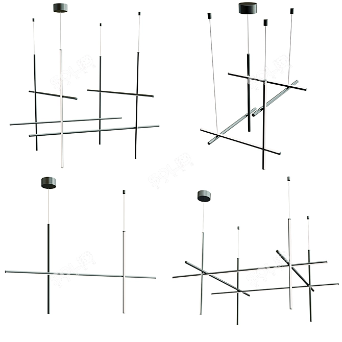 Modern LED Pendant Lamp Collection 3D model image 1