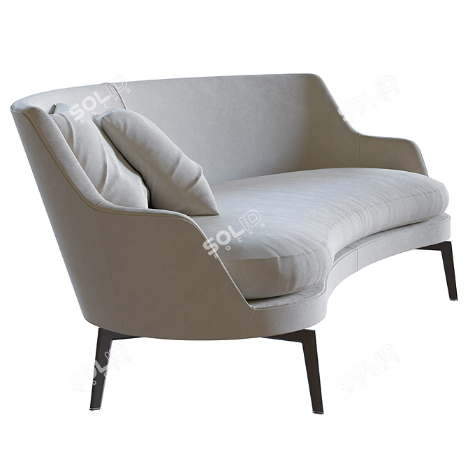 Modern 3D Flexform Guscio Sofa 3D model image 4