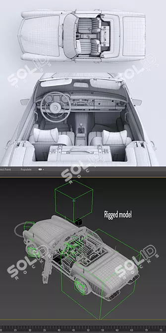 Mercedes Pagoda Model Kit 3D model image 7