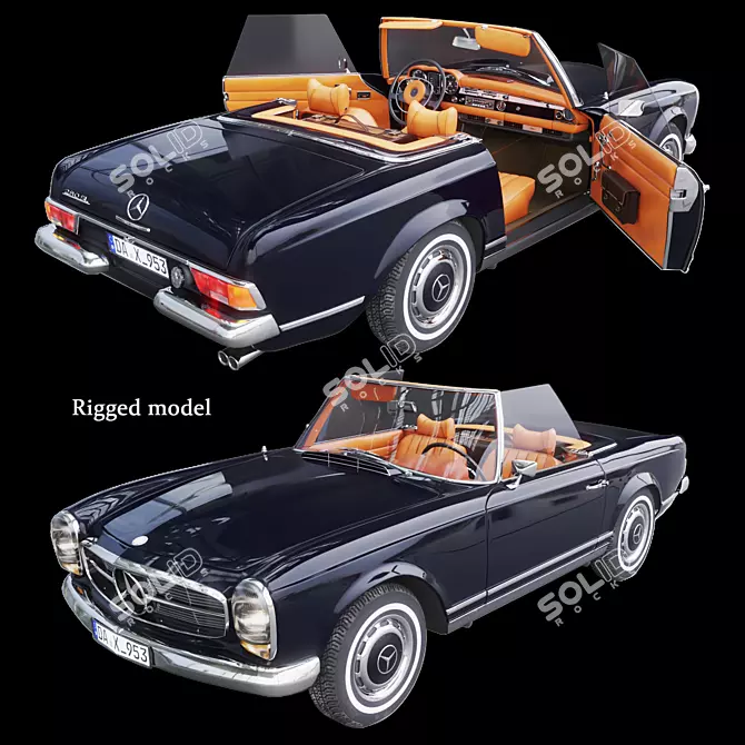 Mercedes Pagoda Model Kit 3D model image 20