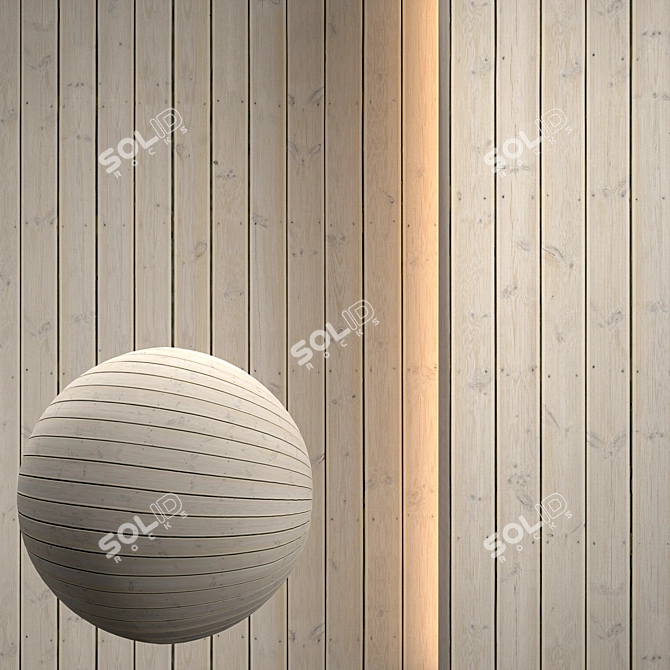 Seamless Wood Texture Set 3D model image 1