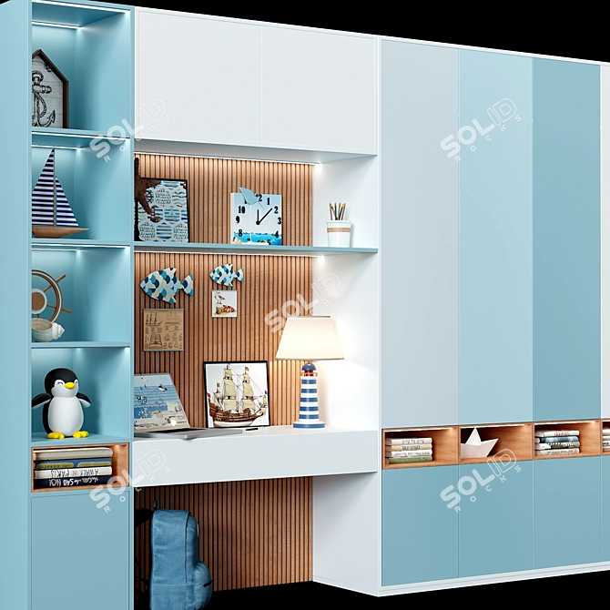 Title: Modern Child's Room Design 3D model image 2