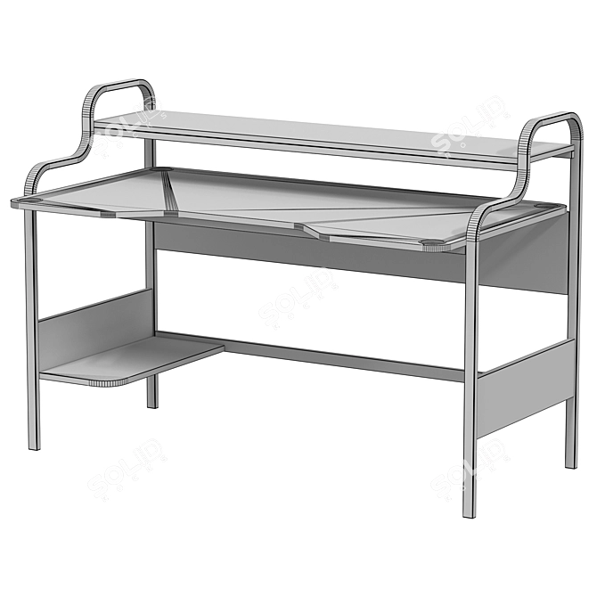 IKEA KALLAX LAGKAPTEN Desk: Modern Minimalist Design 3D model image 4