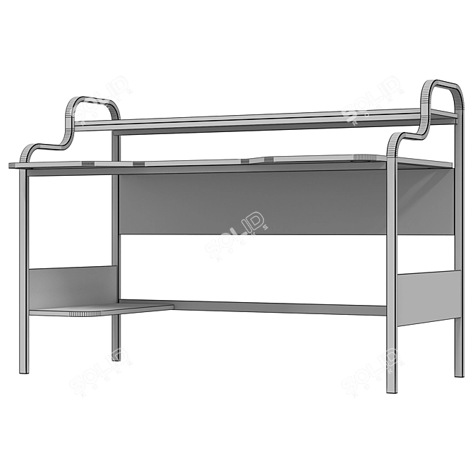 IKEA KALLAX LAGKAPTEN Desk: Modern Minimalist Design 3D model image 5