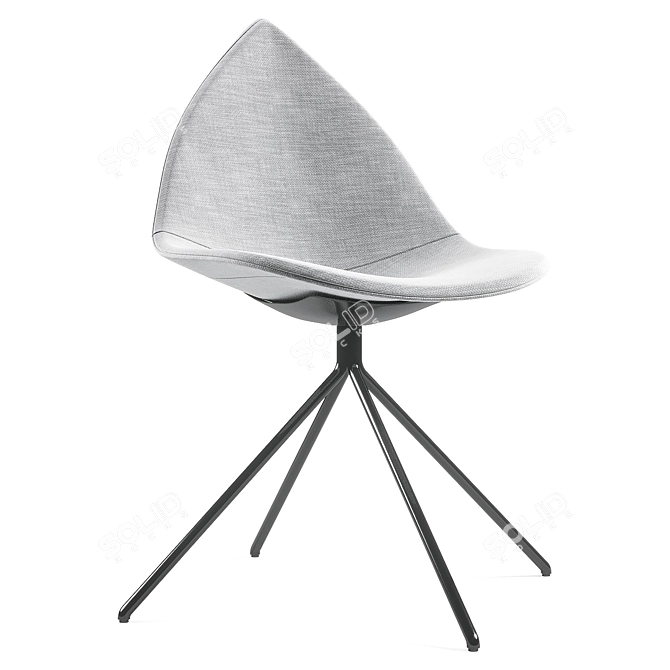 Nature-Inspired Ottawa Leaf Chair 3D model image 1