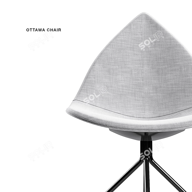 Nature-Inspired Ottawa Leaf Chair 3D model image 2