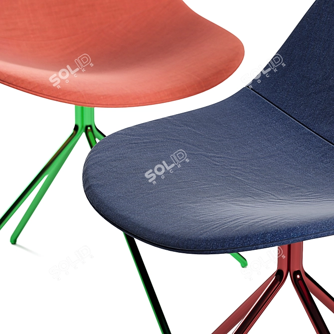 Nature-Inspired Ottawa Leaf Chair 3D model image 4