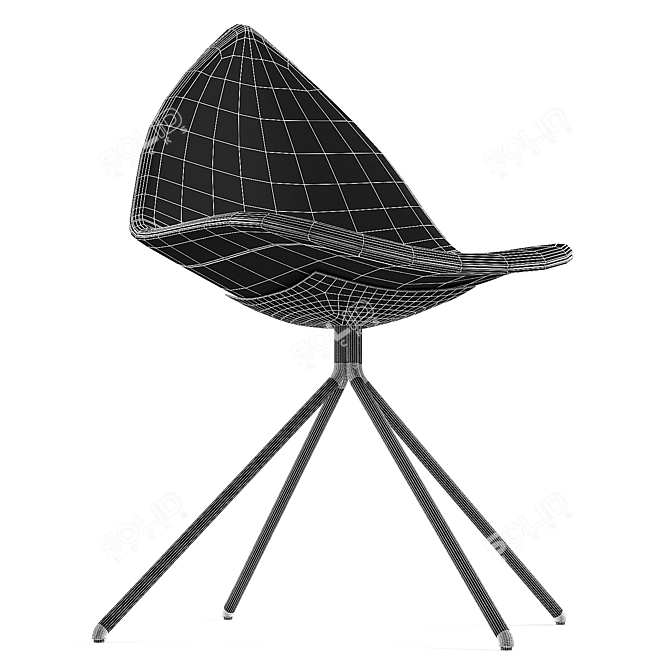 Nature-Inspired Ottawa Leaf Chair 3D model image 7