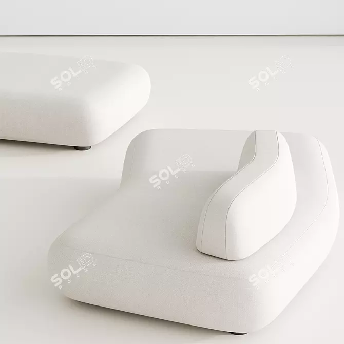 Sleek Modern Art Nova Curve 3D model image 2