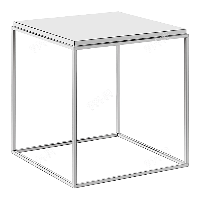 Mahaut Brown Marble Brass Table 3D model image 2