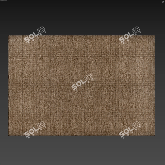 Natural Jute Braided Rug Set 3D model image 4