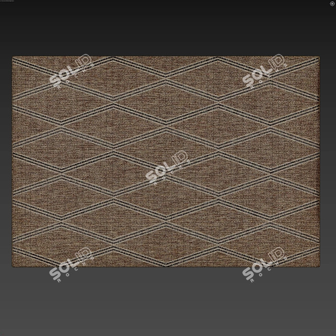 Diamond Jute Braided Rug 4K 3D model image 4