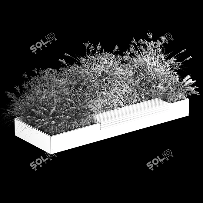 Urban Greenery Collection Bench 3D model image 6