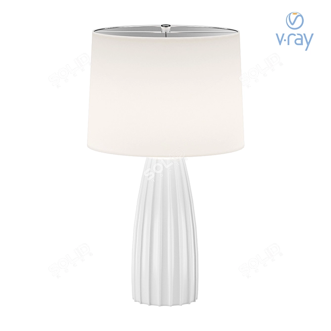 Ella White Table Lamp: Modern Elegance 3D model image 1