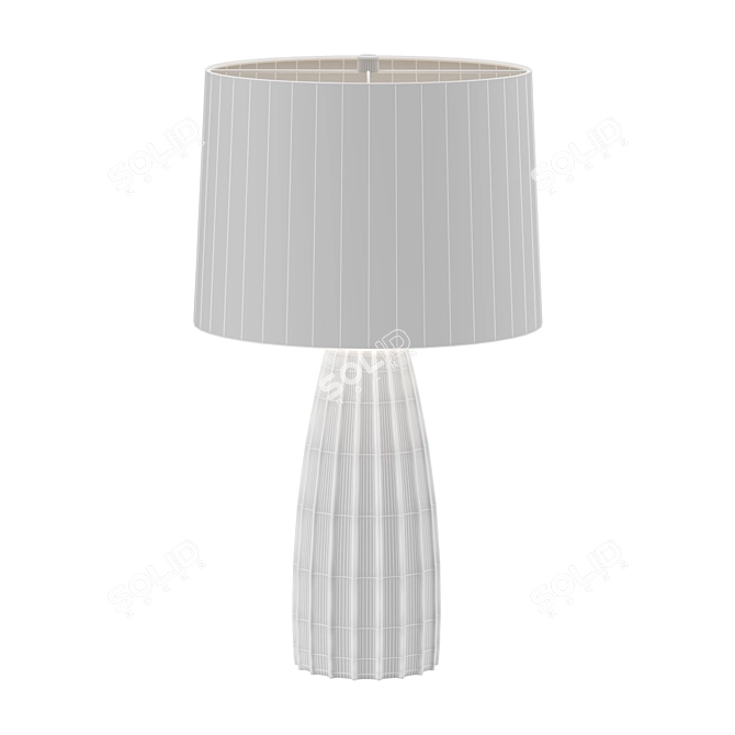 Ella White Table Lamp: Modern Elegance 3D model image 2