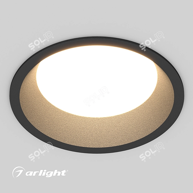 BREEZE Recessed Downlight 16W Height 3D model image 1