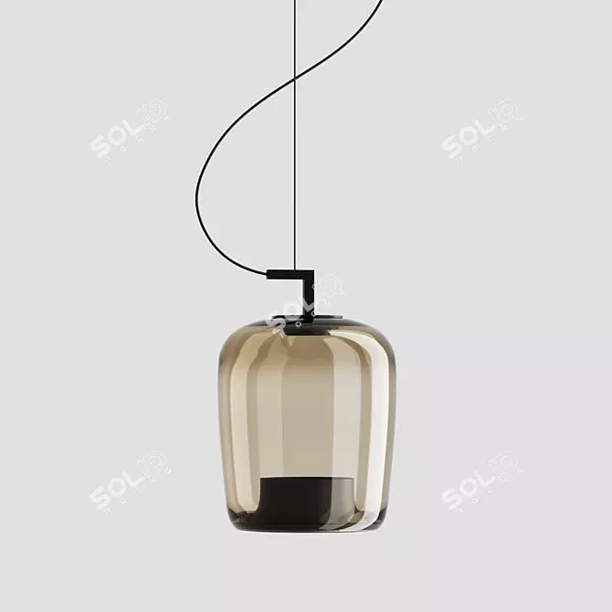 Modern Double Brokislighting Fixture 3D model image 4