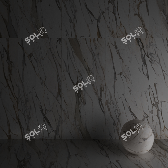 Calacatta Gold Marble Tiles Collection 3D model image 4