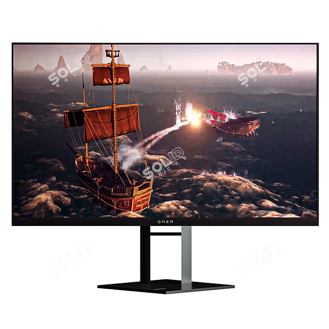 OMEN 27i Gaming Monitor 3D model image 2