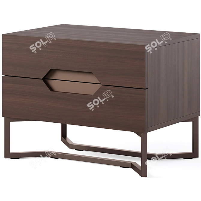 Ambra Bedside Table by Cosmo 3D model image 1