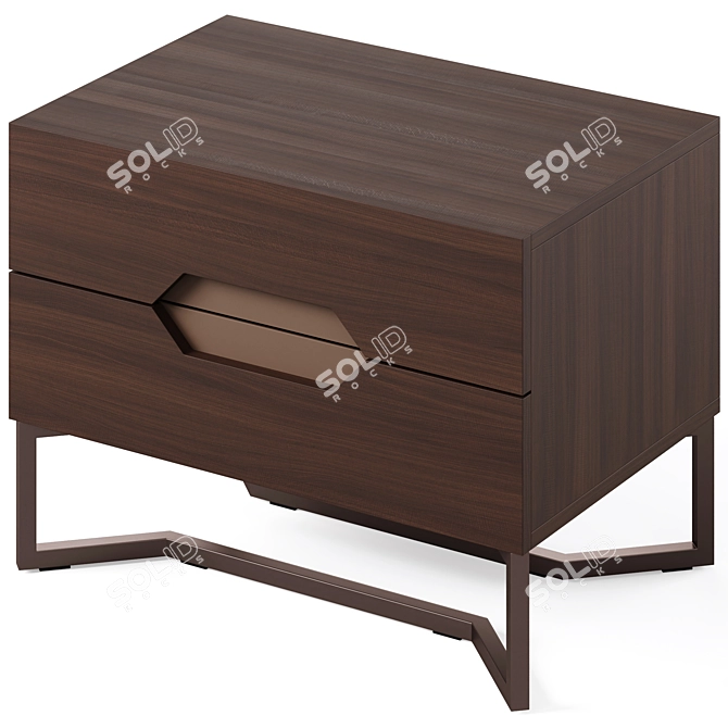 Ambra Bedside Table by Cosmo 3D model image 4