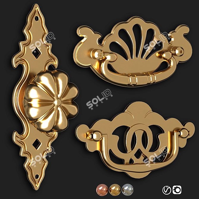 Bronze Tropical Ceiling Fan 3D model image 1