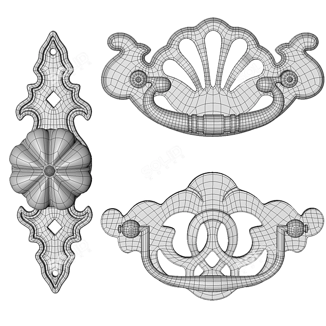 Bronze Tropical Ceiling Fan 3D model image 4