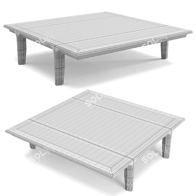 Modern Chic Coffee Table 3D model image 4