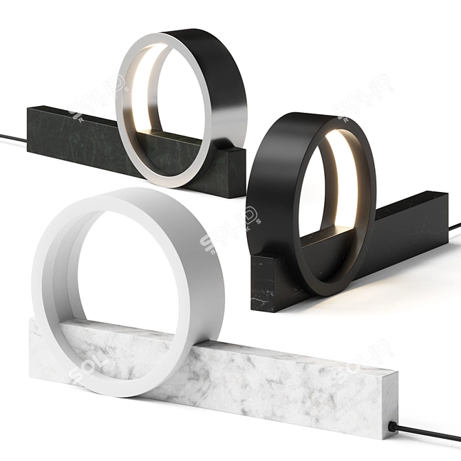 Minimalist Table Lamp Renders Clean Elegance 3D model image 1