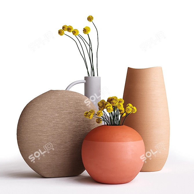 Russian-inspired Decor Vase 3D model image 1