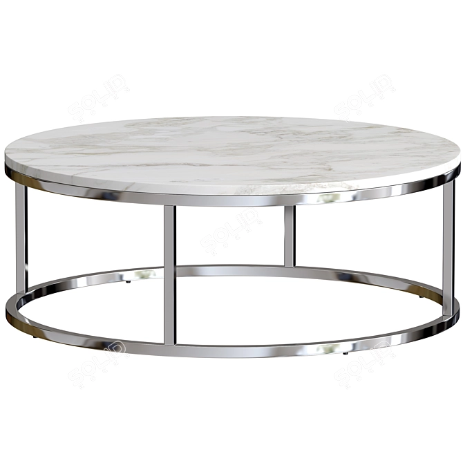  Elegant Marble Top Coffee Table 3D model image 1