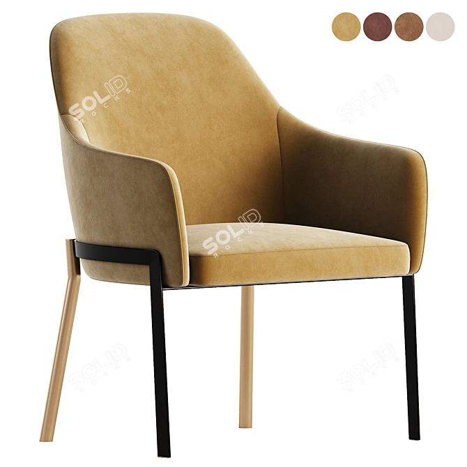 Stacy Fabric Armchair Modern Design 3D model image 1