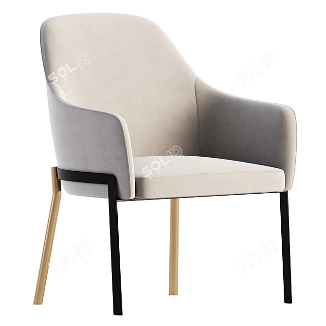 Stacy Fabric Armchair Modern Design 3D model image 2