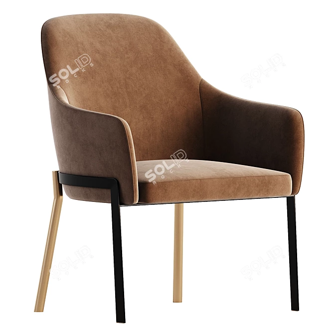 Stacy Fabric Armchair Modern Design 3D model image 3