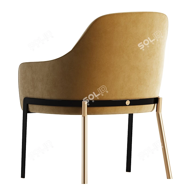 Stacy Fabric Armchair Modern Design 3D model image 5