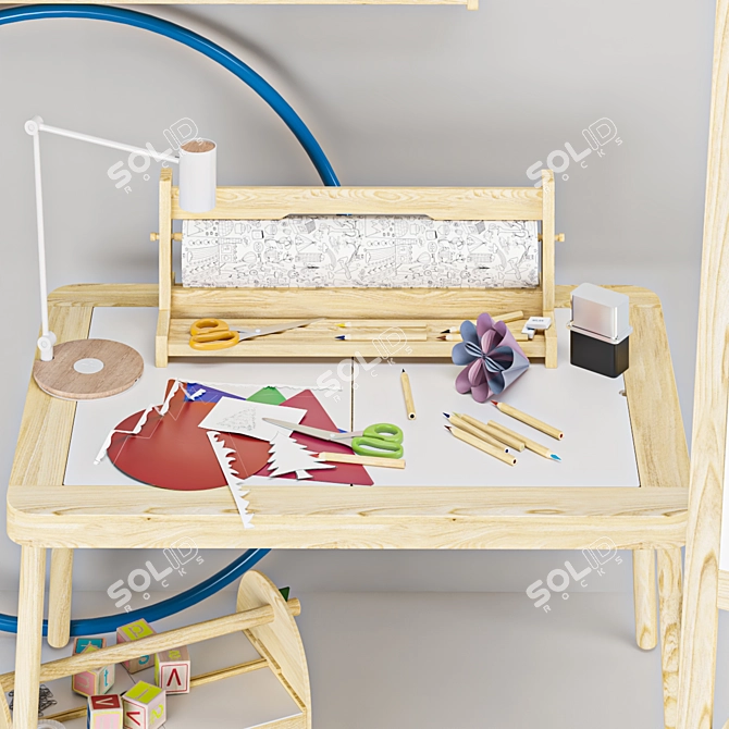 Children's Art Set and Decor 3D model image 3