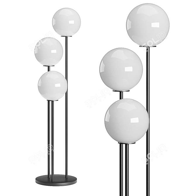 Starlit Sphere Floor Lamp 3D model image 1