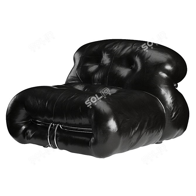 Luxurious Soriana Lounge Chair 3D model image 5