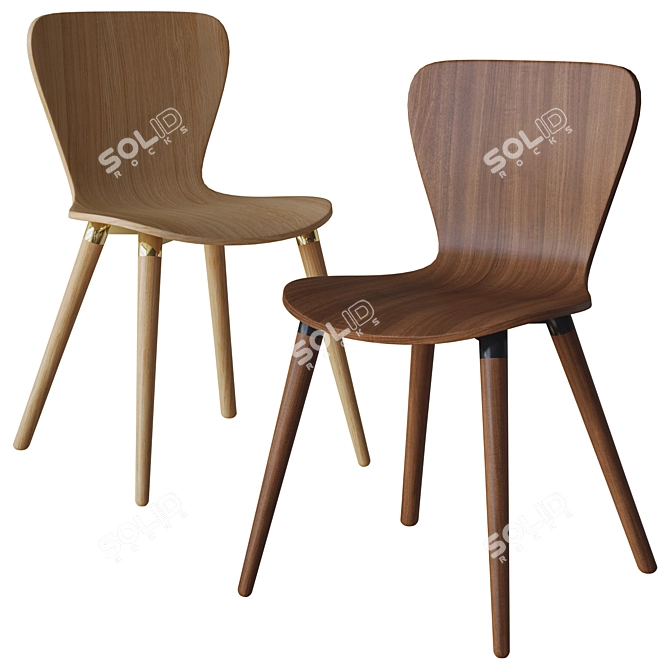 Modern Edelweiss Chair Set 3D model image 2