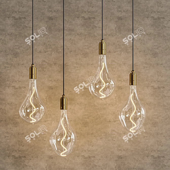 Voronoi Pendant Lamp: Elegant Illumination 3D model image 2