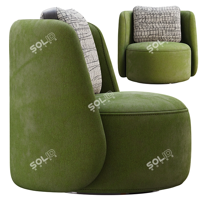 Sleek Modern Pyora Furniture 3D model image 5