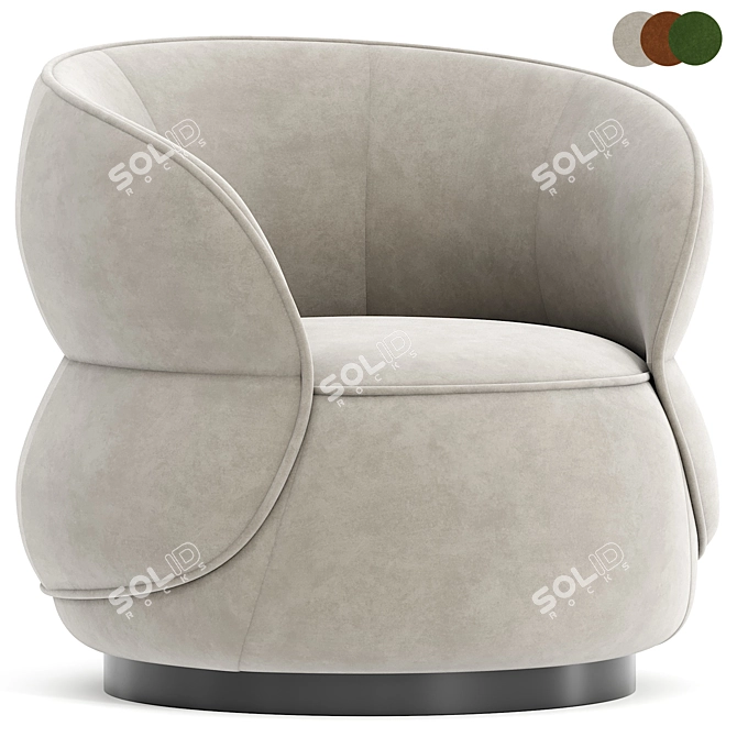  Sleek Modern Clip Armchair Italy 3D model image 1