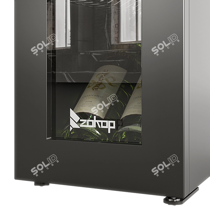 Modern Wine Refrigerator: Sleek Design 3D model image 2