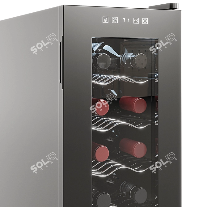 Modern Wine Refrigerator: Sleek Design 3D model image 3