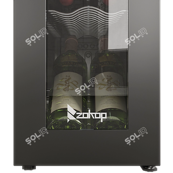 Modern Wine Refrigerator: Sleek Design 3D model image 4