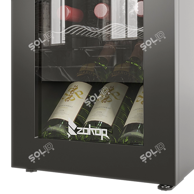 Modern Wine Refrigerator: Sleek Design 3D model image 5