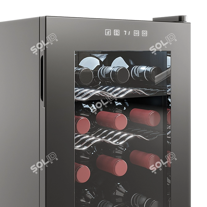 Modern Wine Refrigerator: Sleek Design 3D model image 6