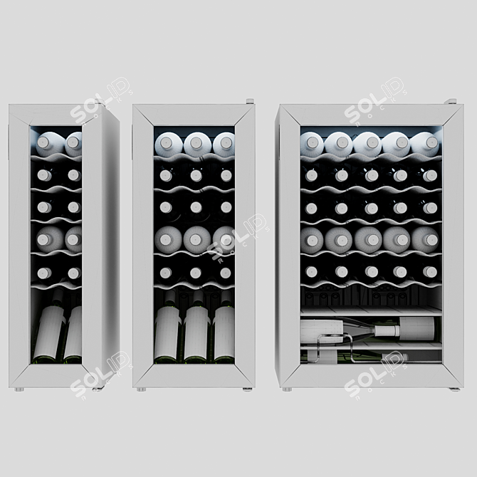 Modern Wine Refrigerator: Sleek Design 3D model image 8