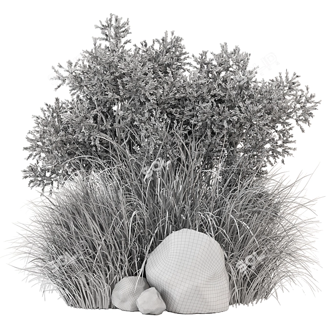 Outdoor Bush Plants Set 618 3D model image 5